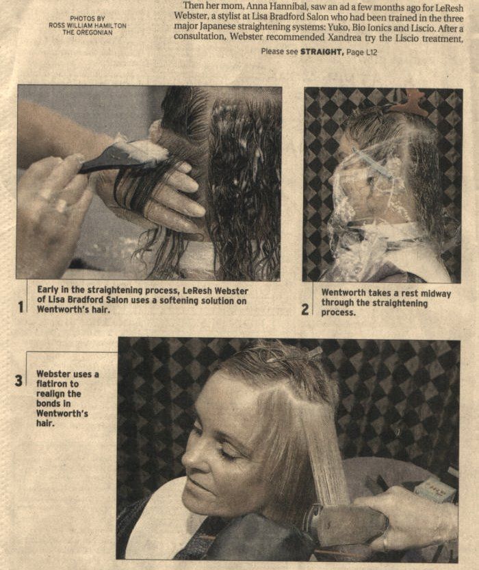 La LeResh on newspaper