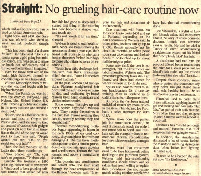 La LeResh on newspaper