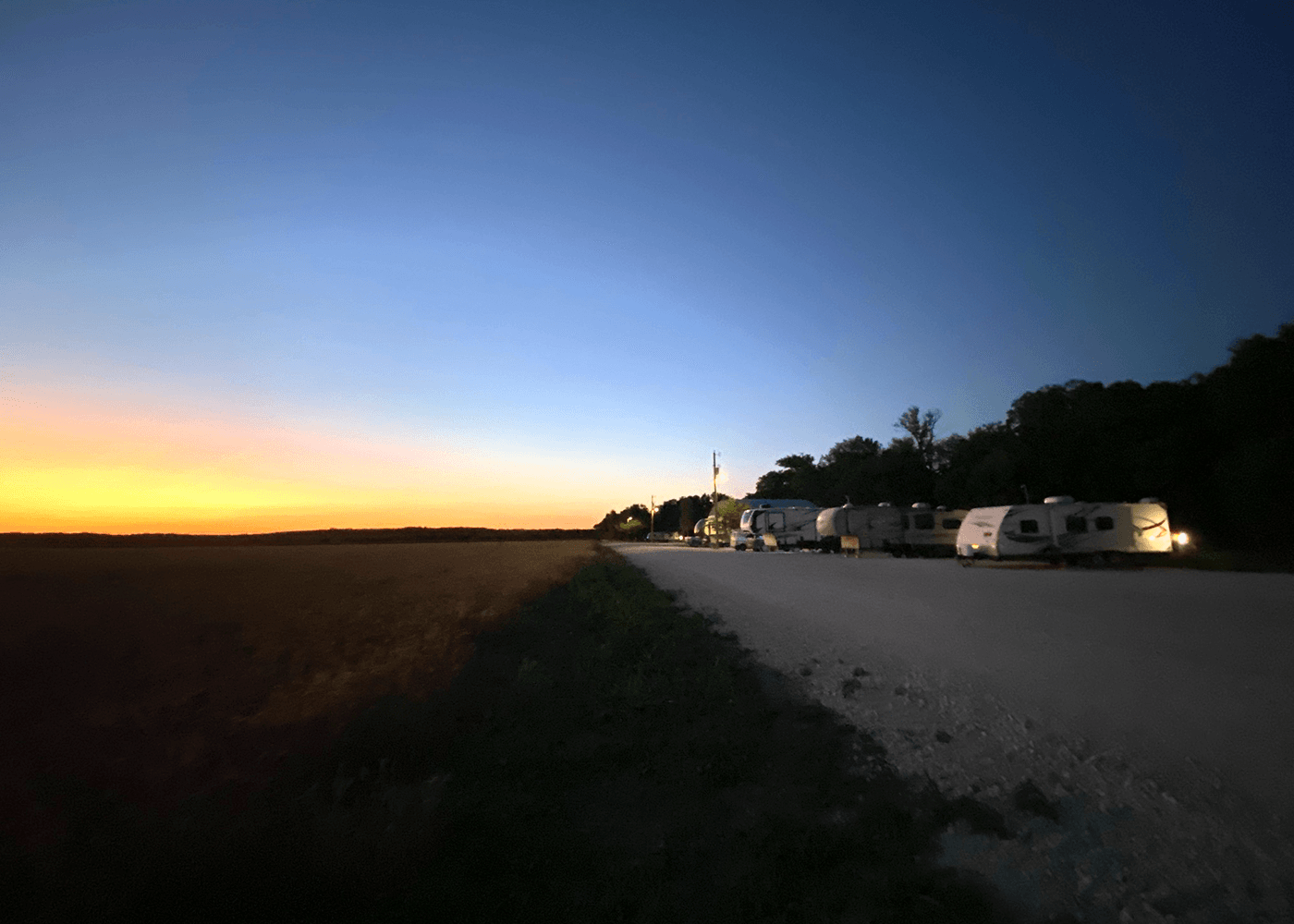 RVs on Silos campground