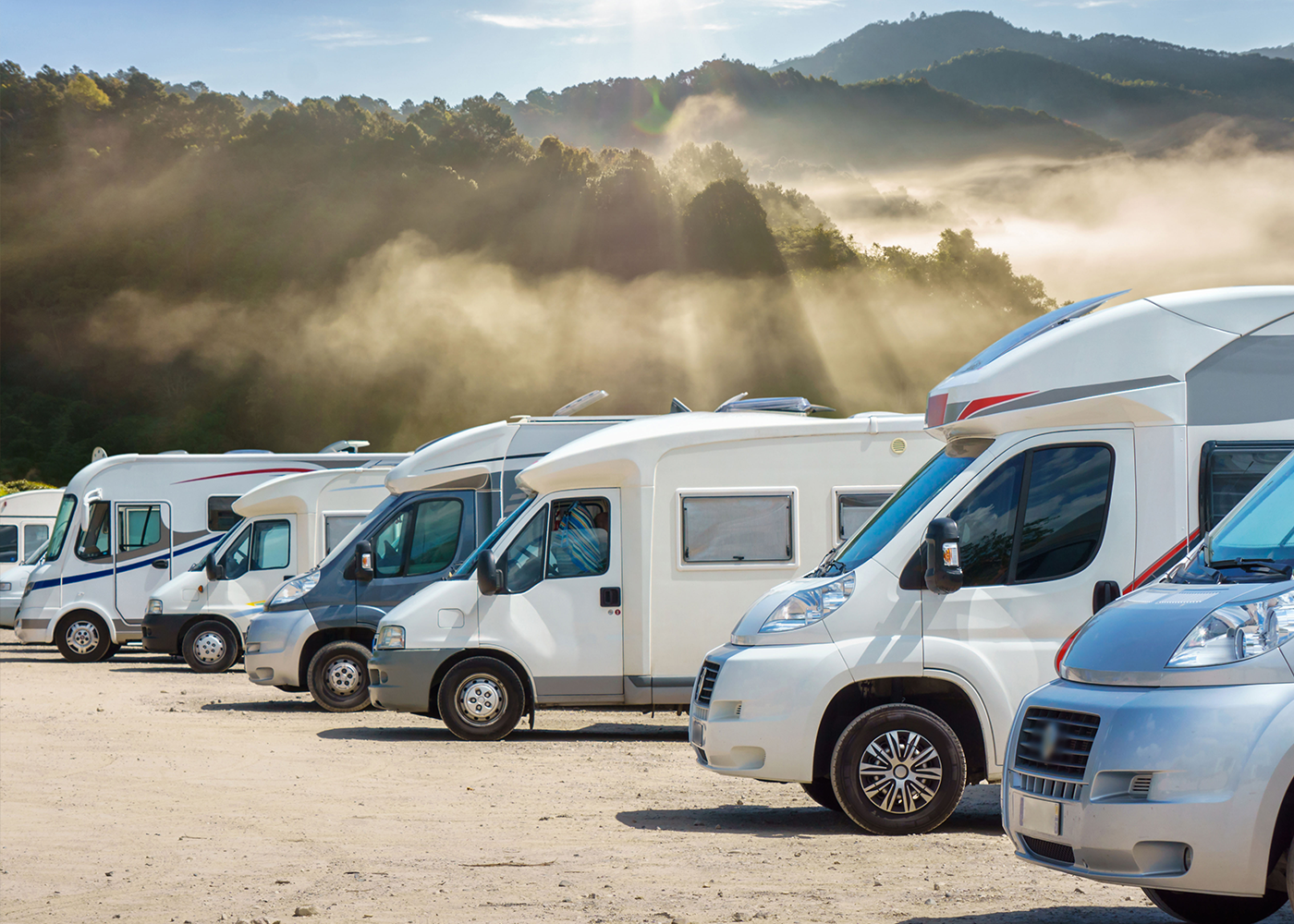 Parked RVs