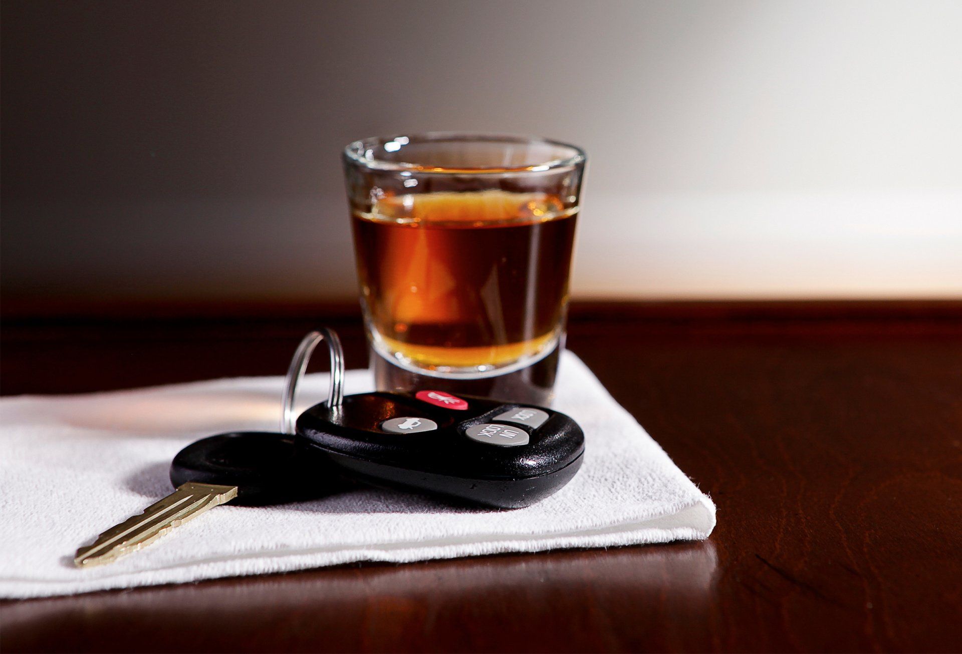 Car key and drink