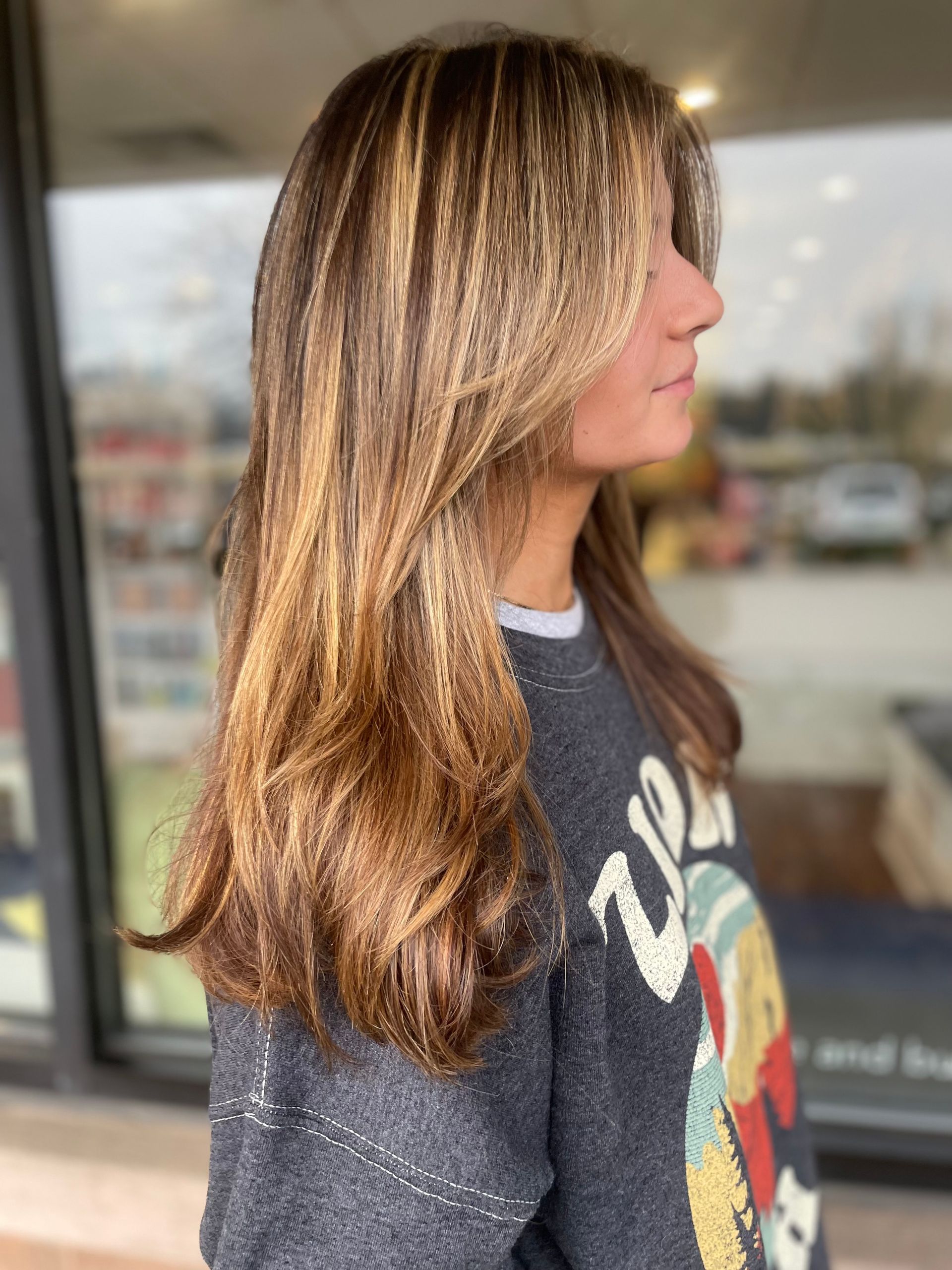 Beautiful girl with brown hair