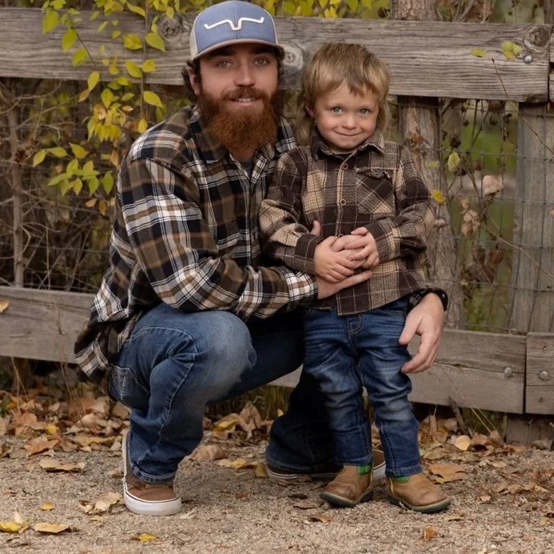 Zack Kener and his son