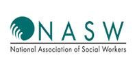 NASW logo in teal and gray with “National Association of Social Workers” text