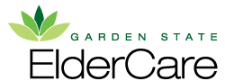 Garden State ElderCare logo with green leaves and black text on a white background