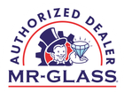 The logo for Mr. Glass shows a man in a top hat holding a diamond.