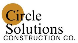 Circle Solutions Construction Co. logo with black text and an orange circle graphic