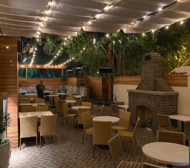 outdoor seating area