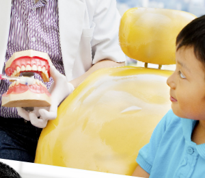 kid having a dental checkup