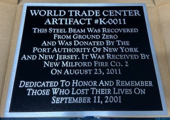 Plaque honoring 9/11 victims