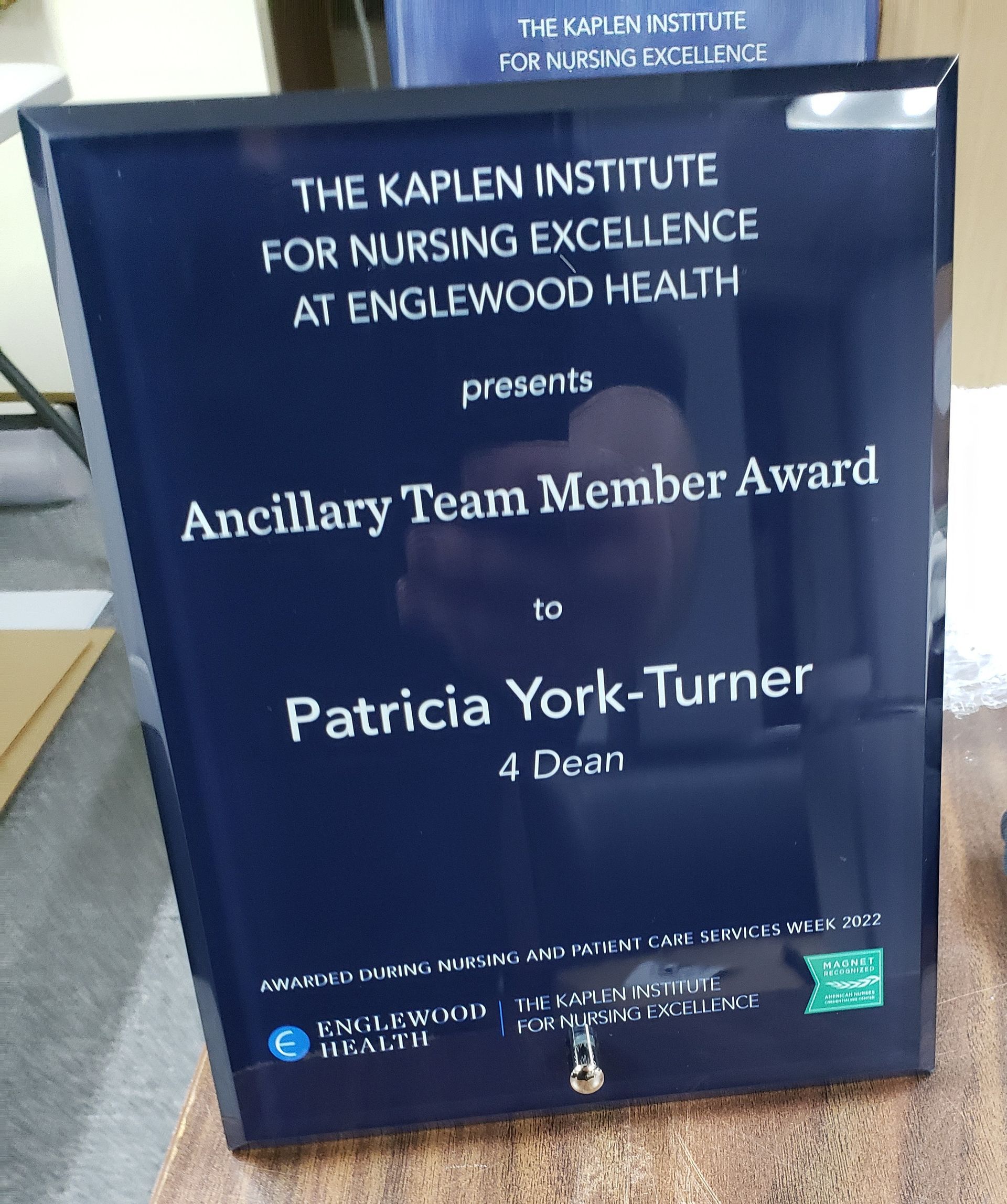 Plaque for Patricia York-Turner