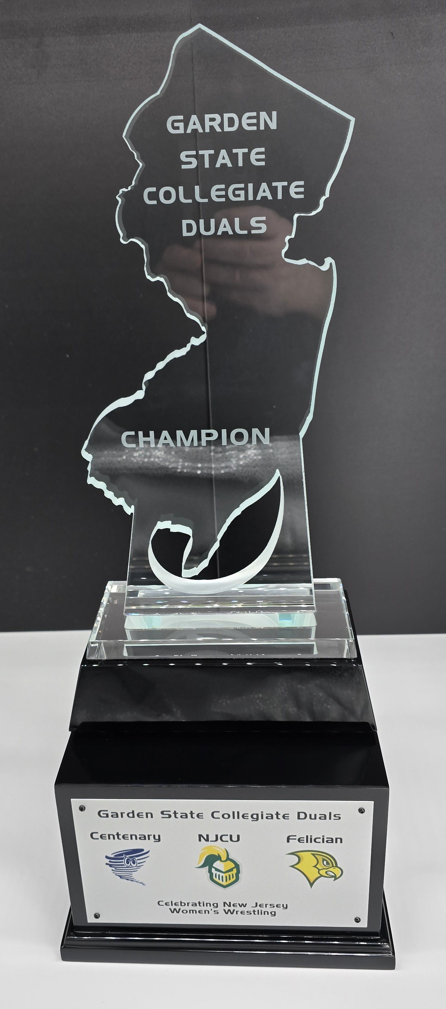 Trophy in the shape of New Jersey