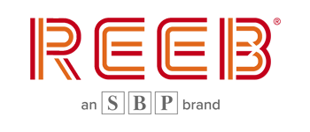 REEB logo, a brand of SBP, in red and orange with a registered trademark symbol.