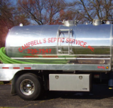 Campbell's Septic Service vehicle