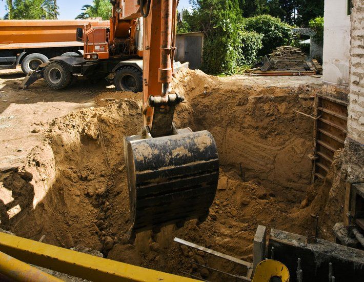 Land excavation work