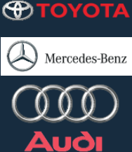 Toyota, Mercedes-Benz, Audi