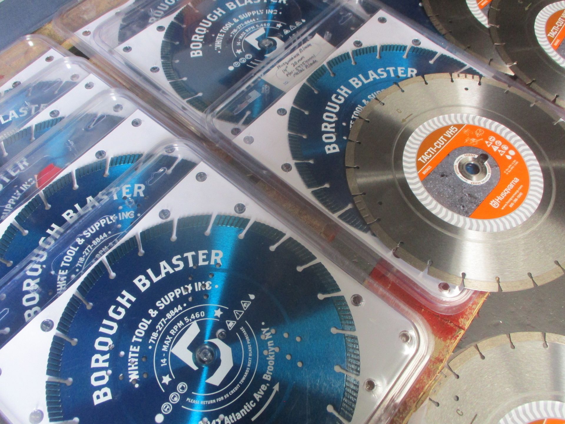 Several packages of borough blaster circular saw blades