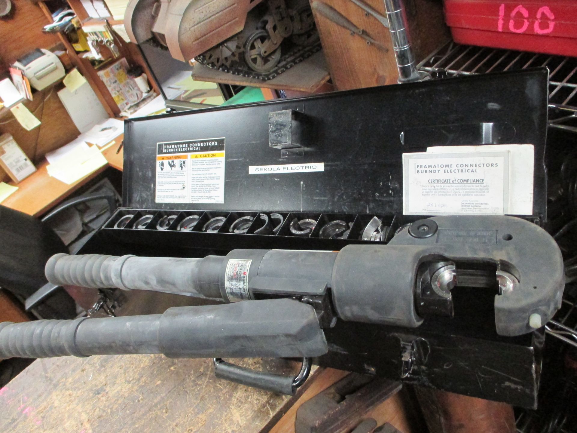 A black box with a label that says 100 on it