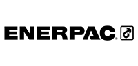 The enerpac logo is black and white on a white background.
