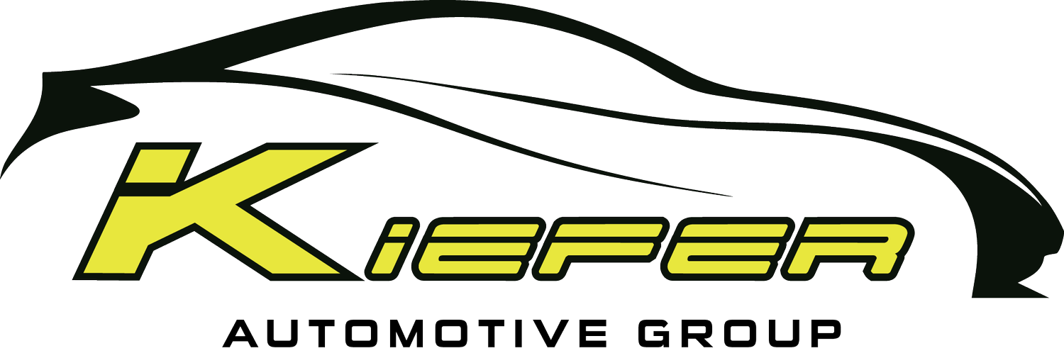 Keeser Automotive Group logo with yellow and black text and sweeping black outline