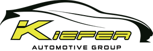Keeser Automotive Group logo with yellow and black text and sweeping black outline
