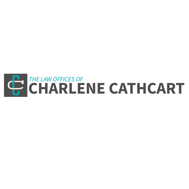 Logo for The Law Offices of Charlene Cathcart featuring a teal and grey CC monogram next to the company name.