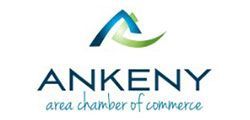 Ankeny Area Chamber of Commerce logo in blue and green