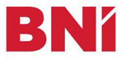 Red BNI logo on a white background