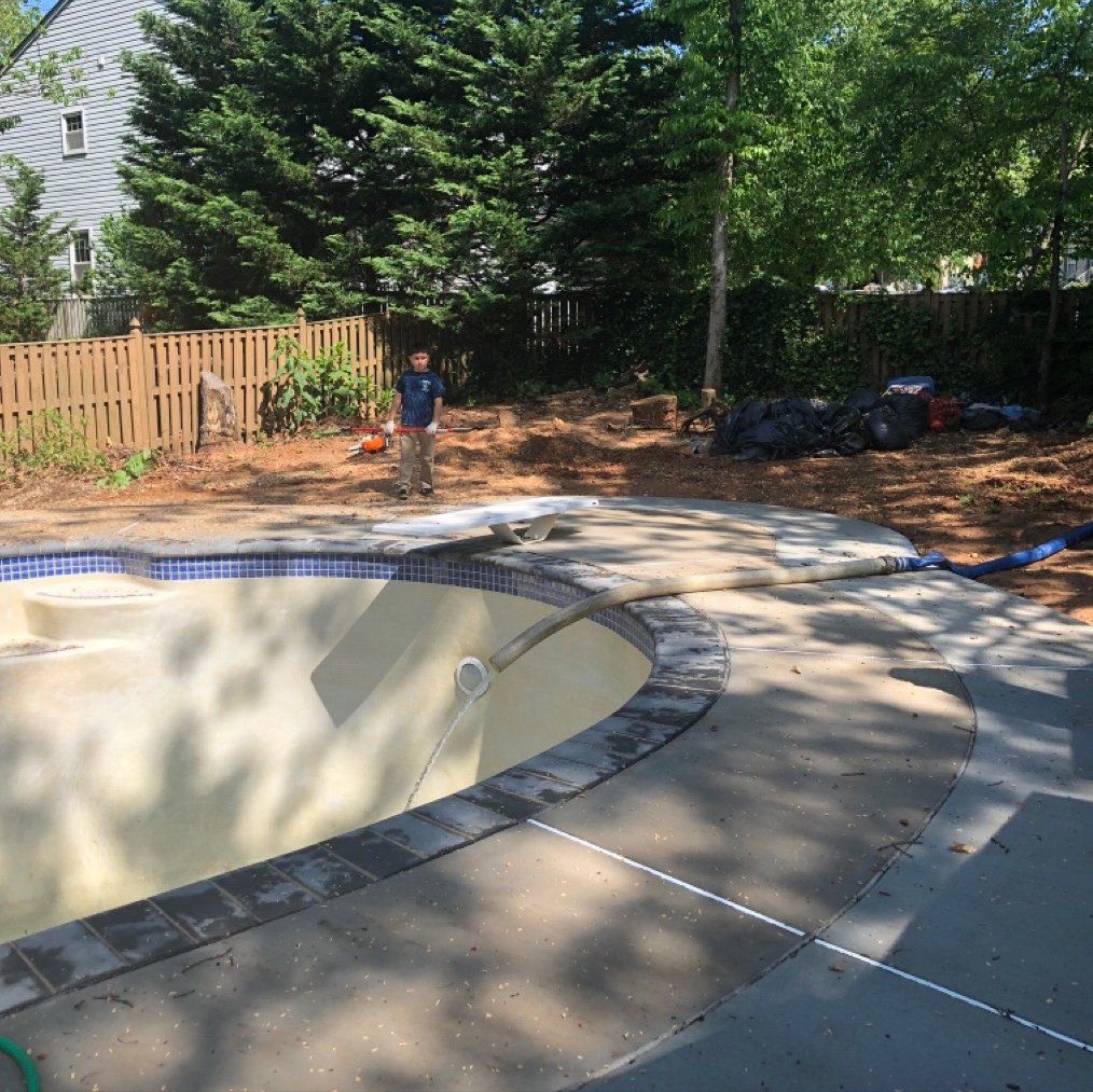 Pool installation before