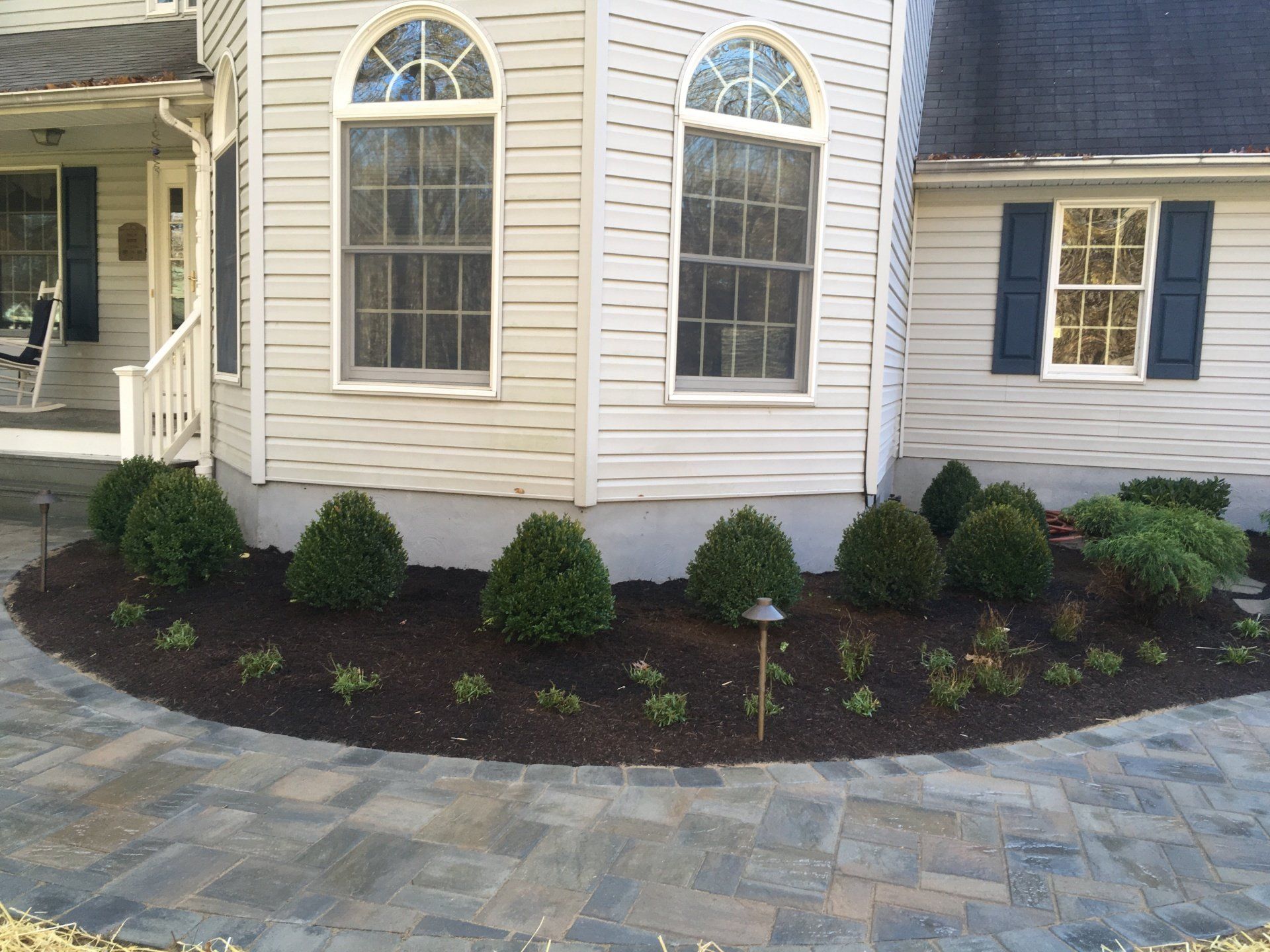 Patio and mulching
