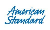 American Standard logo in blue script on a white background
