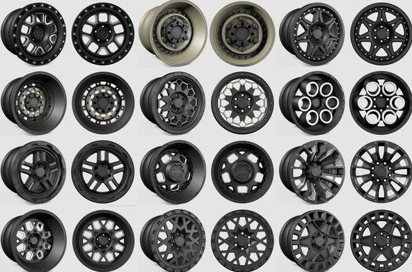 Different types of and colors wheels 