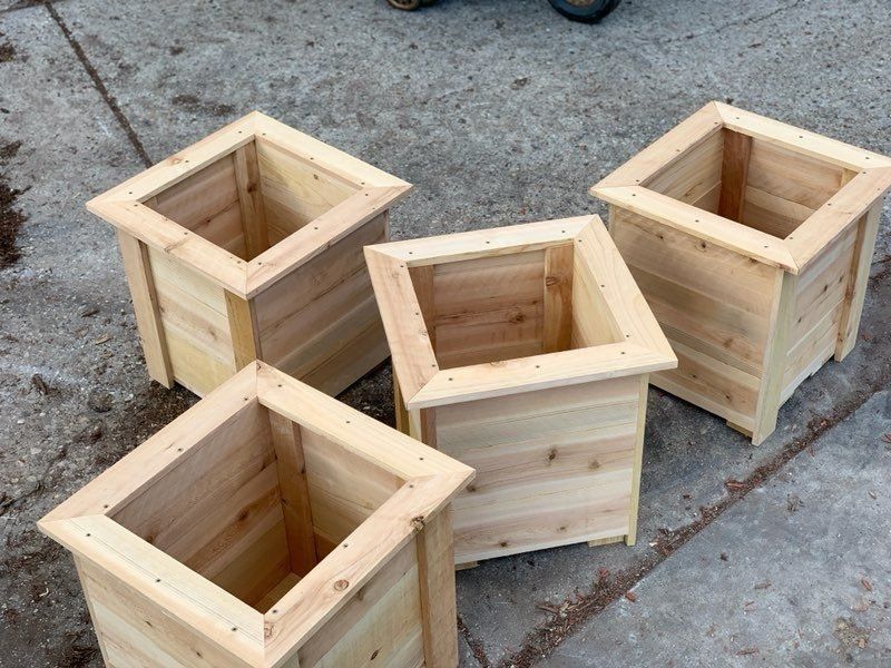 Cedar Planting Bins