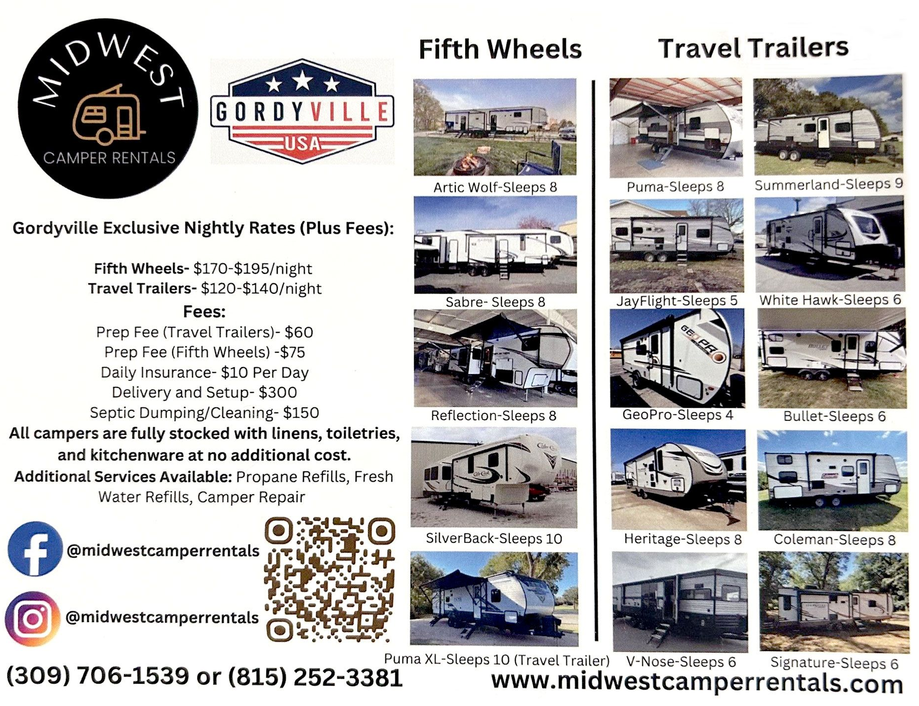 Gordyville Exclusive Nightly Rates