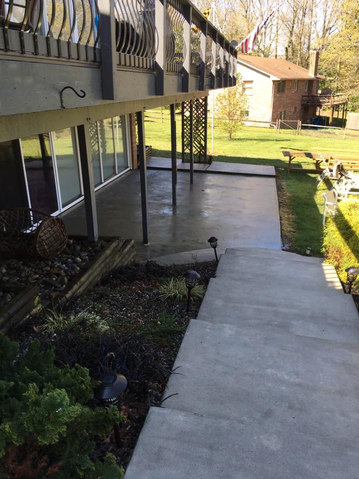After pressure washing service