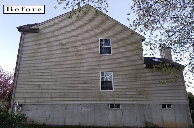 Before pressure washing service
