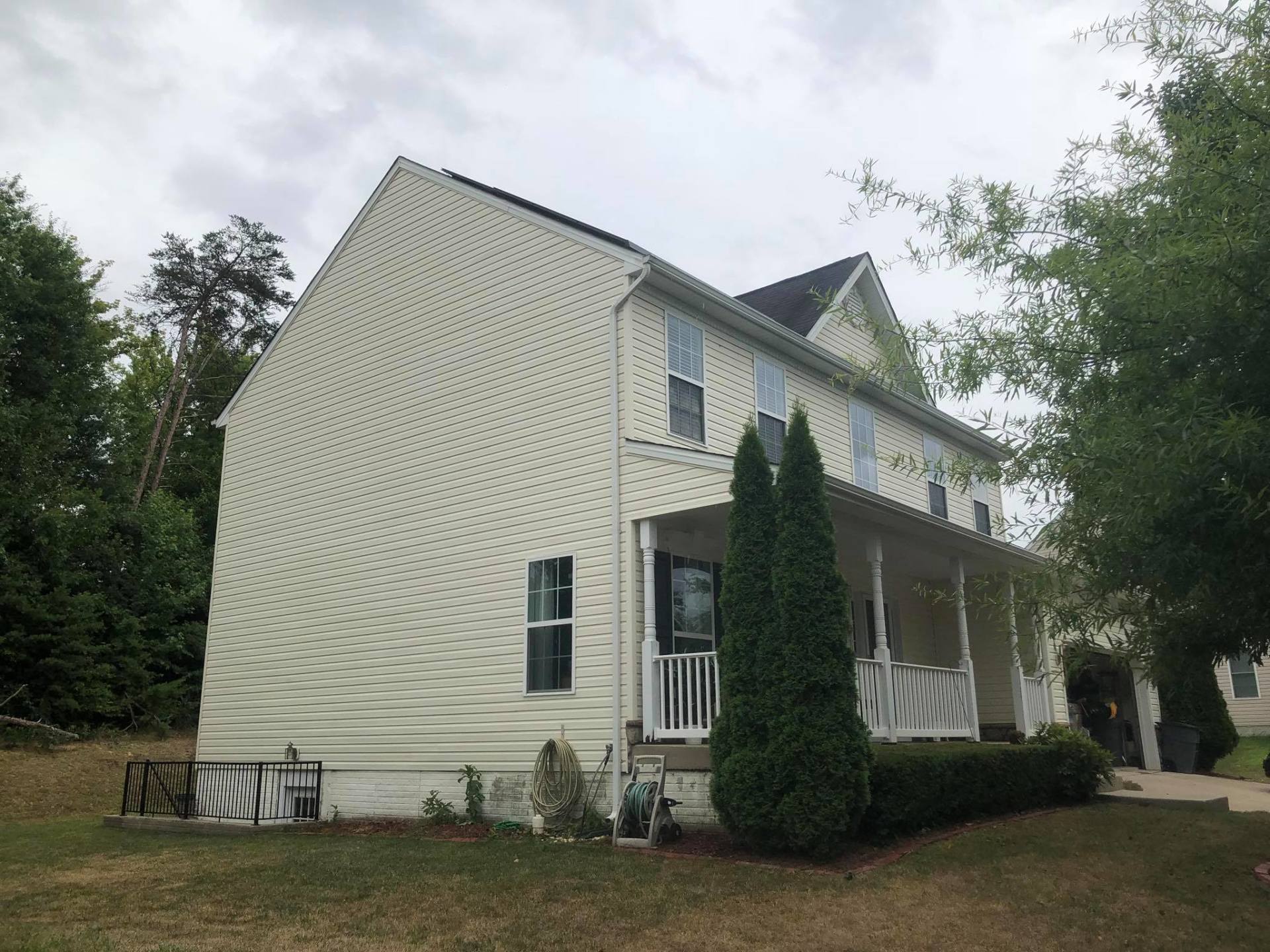 After pressure washing service