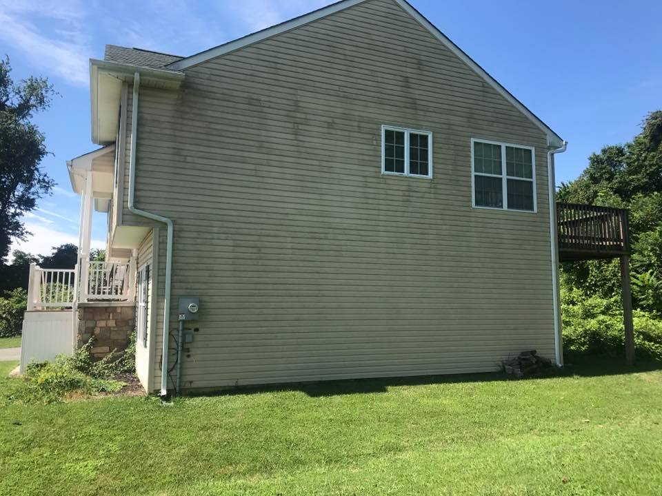 Before pressure washing service