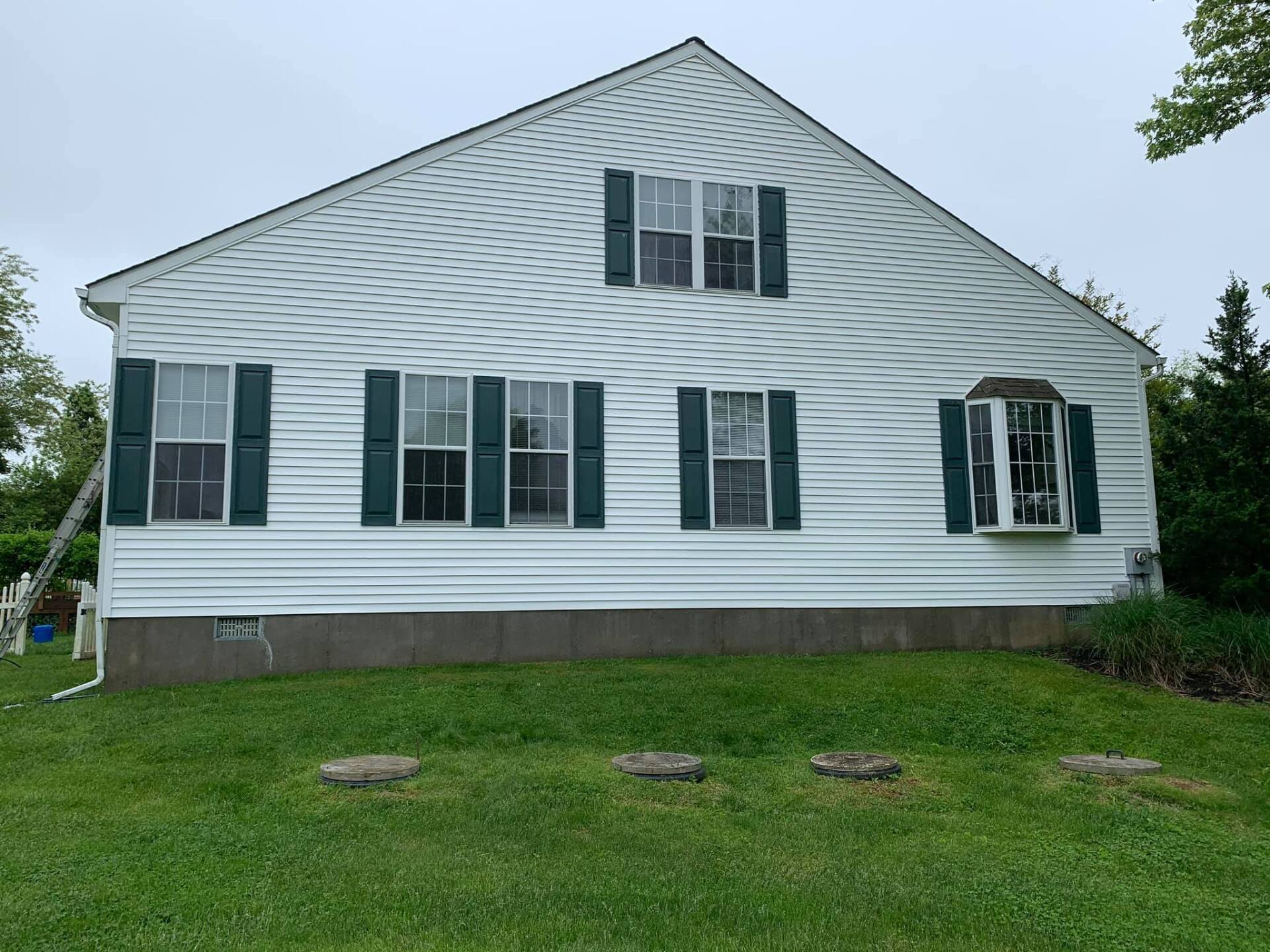 After pressure washing