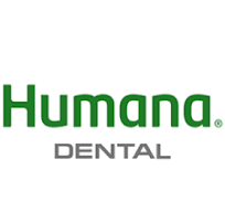 The humana dental logo is green and white on a white background.