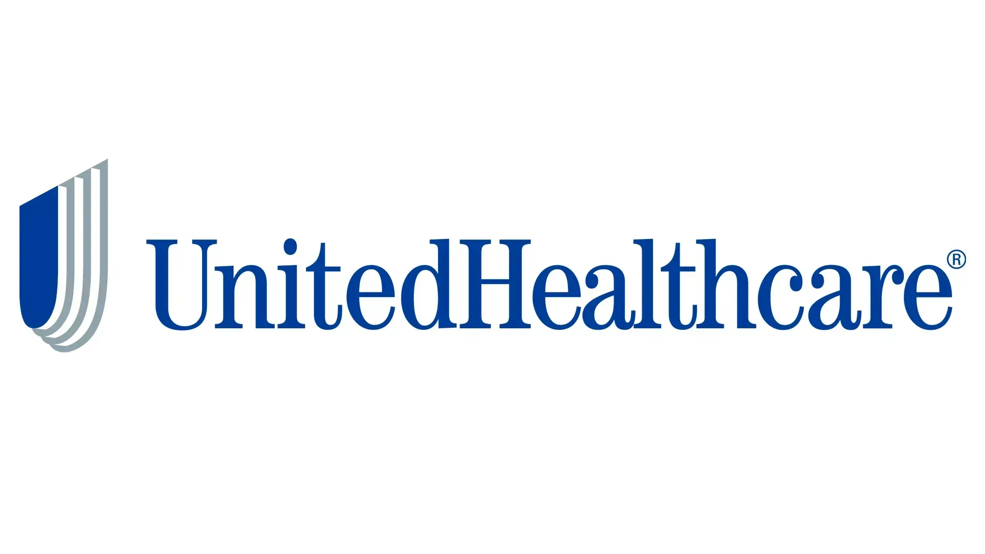 The united healthcare logo is blue and white on a white background.