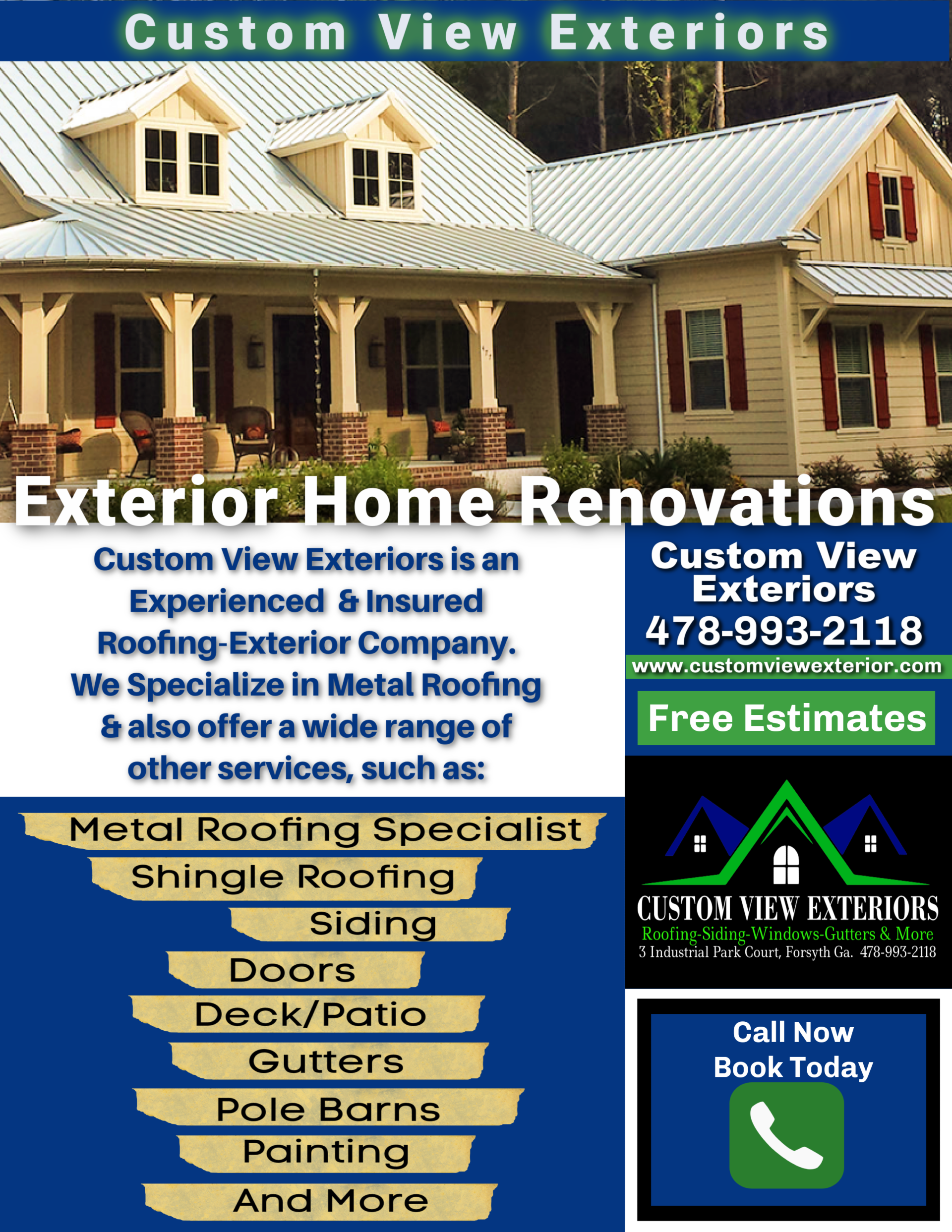exterior home renovations flyer