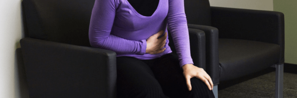 Woman having a stomachache