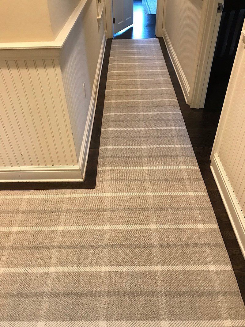 Stylish carpet in a walkway