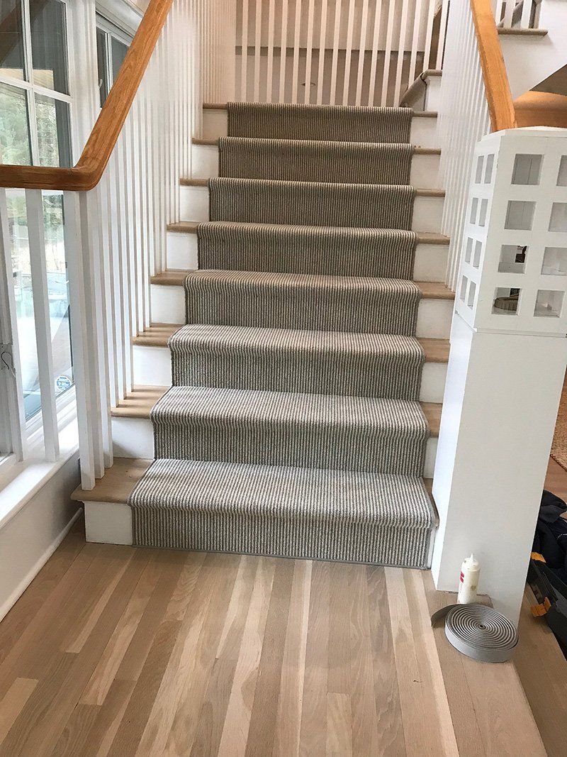Stairs with a stylish carpet