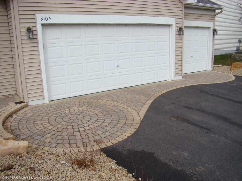 A white garage door with the number 31064 on it