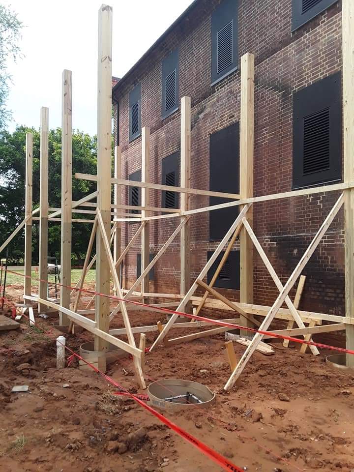 Second floor deck initial construction process