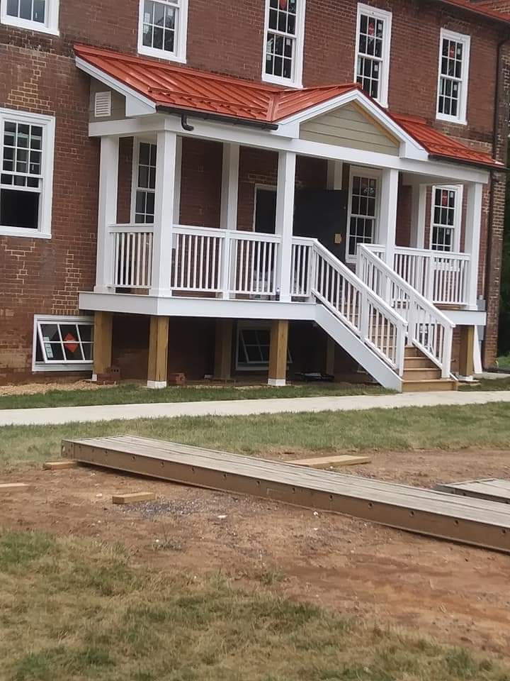 Front porch with steps