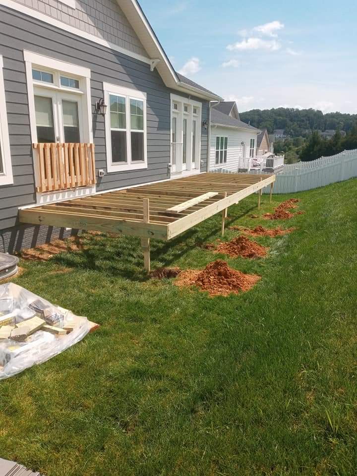 Deck under construction