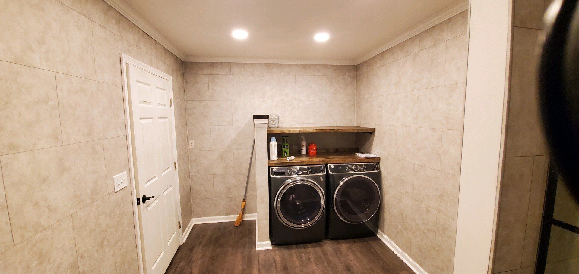 Laundry room with washer and dryer